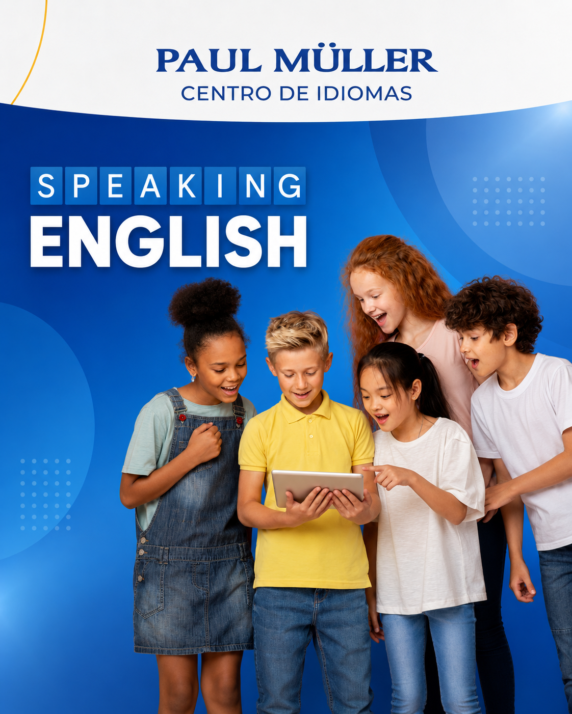 Estudiantes del programa de ingl&eacute;s de Paul Muller